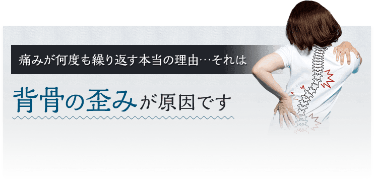 背骨のゆがみが原因です